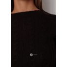 Kötött pulcsi + szoknya szett sötétbarna