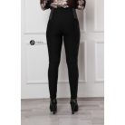 Derekán gumi betétes skinny nadrág fekete