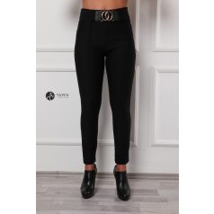 Gumis öves skinny nadrág fekete