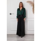 Leora szatén body sötétzöld