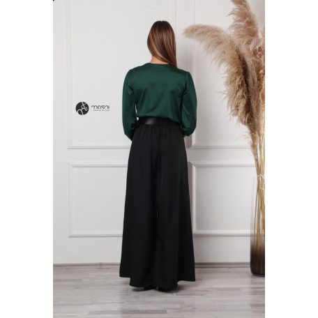 Leora szatén body sötétzöld