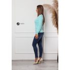 Kerek nyakú basic kötött felső menta