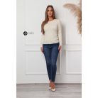 Kerek nyakú basic kötött felső krém