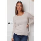 Kerek nyakú basic kötött felső homok