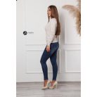 Kerek nyakú basic kötött felső homok