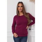 Kerek nyakú basic kötött felső bíbor
