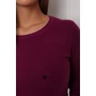 Kerek nyakú basic kötött felső bíbor