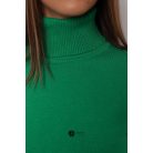 Garbós nyakú basic kötött felső zöld