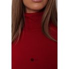 Garbós nyakú basic kötött felső bordó