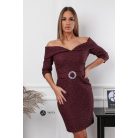 Chloé brokát ruha burgundy