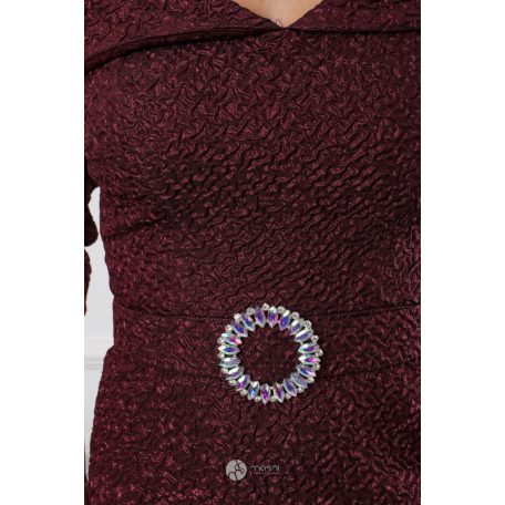 Chloé brokát ruha burgundy