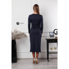 Arany gombos poli maxi ruha sötétkék