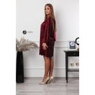 Hátán szatén masnis flitteres oversize ruha bordó