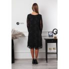 Csipkés oversize ruha fekete