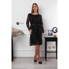 Csipkés oversize ruha fekete