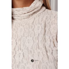 3d-s mintás garbós necc felső bézs