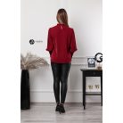 Magas rakott nyakú, hosszú ujjú, egyszínű felső bordó
