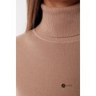 Garbós nyakú kötött tunika/ruha camel