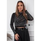 Kövezett necc felső fekete