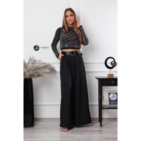 Kövezett necc felső fekete