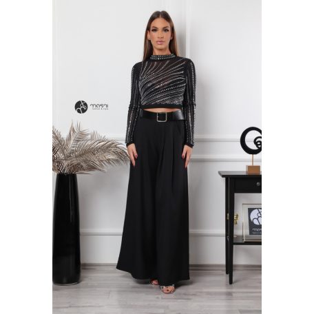 Kövezett necc felső fekete