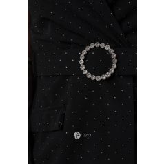 Necc ujjú kövezett zakó overál övvel fekete