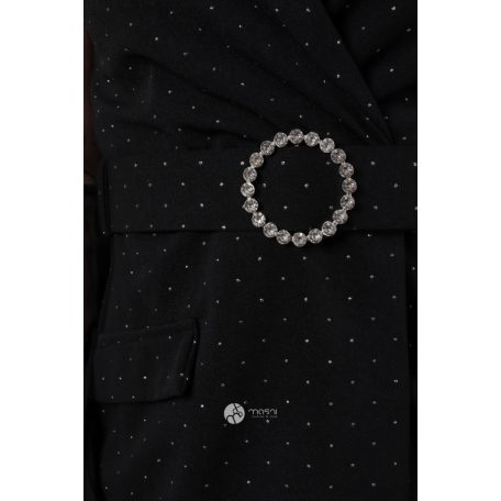 Necc ujjú kövezett zakó overál övvel fekete