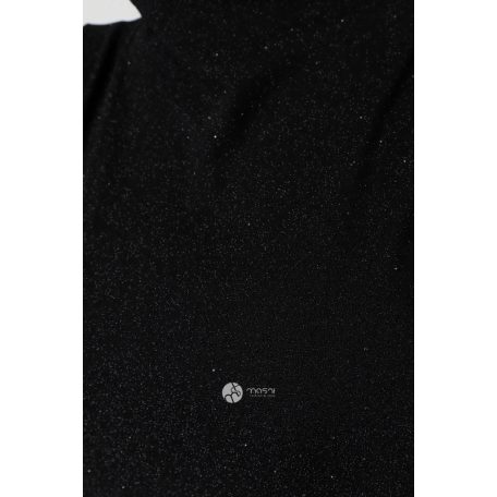 Magas nyakú, kövezett overál fekete