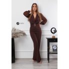 Necc ujjú galléros overál övvel csokibarna