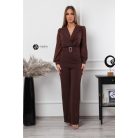 Necc ujjú galléros overál övvel csokibarna