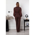 Necc ujjú galléros overál övvel csokibarna