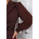 Necc ujjú galléros overál övvel csokibarna