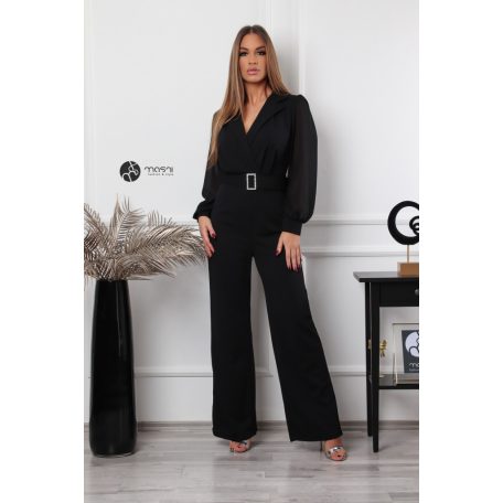 Necc ujjú galléros overál övvel fekete