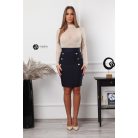2 gombsoros alakformáló ceruzaszoknya sötétkék