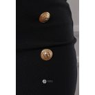 2 gombsoros alakformáló ceruzaszoknya fekete