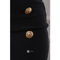 2 gombsoros alakformáló ceruzaszoknya fekete