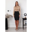 2 gombsoros alakformáló ceruzaszoknya fekete
