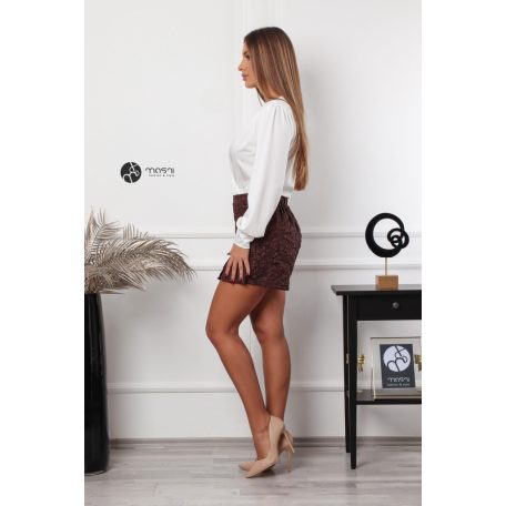 3D mintás skirt barna