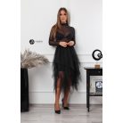 Gumis derekú "cakkos" tüll szoknya fekete