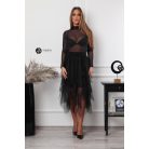 Gumis derekú "cakkos" tüll szoknya fekete