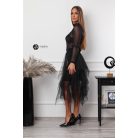 Gumis derekú "cakkos" tüll szoknya fekete