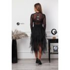 Gumis derekú "cakkos" tüll szoknya fekete