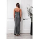 Szofi maxi ruha csillogó grafit